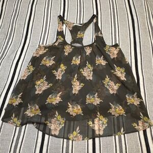 Kimchi Blue‎ Floral Print Tank Top Racerback Sleeveless Blouse Lined Size S